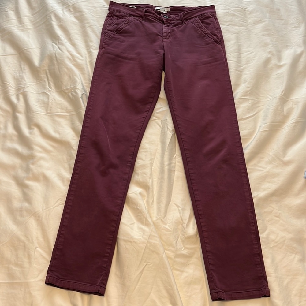 Burgundy chino pants